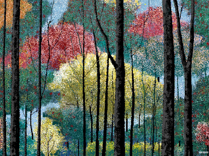 Hal Lasko, also known as the Pixel Painter, created a bunch of beautiful MS Paint paintings at age 98.  He created images like this despite suffering an eye condition that severely limited the center of his field of vision.