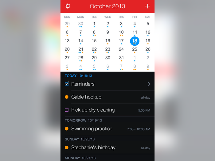 Instead of Calendar, use Fantastical 2