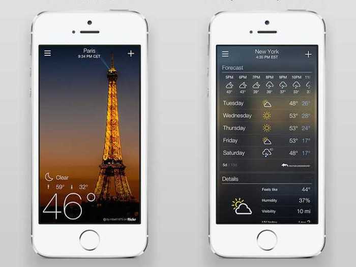 Instead of Weather, use Yahoo Weather