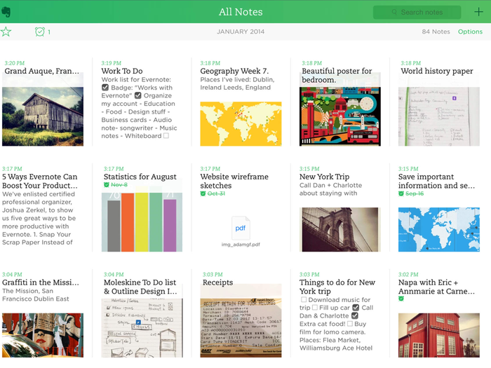 Instead of Notes, use Evernote