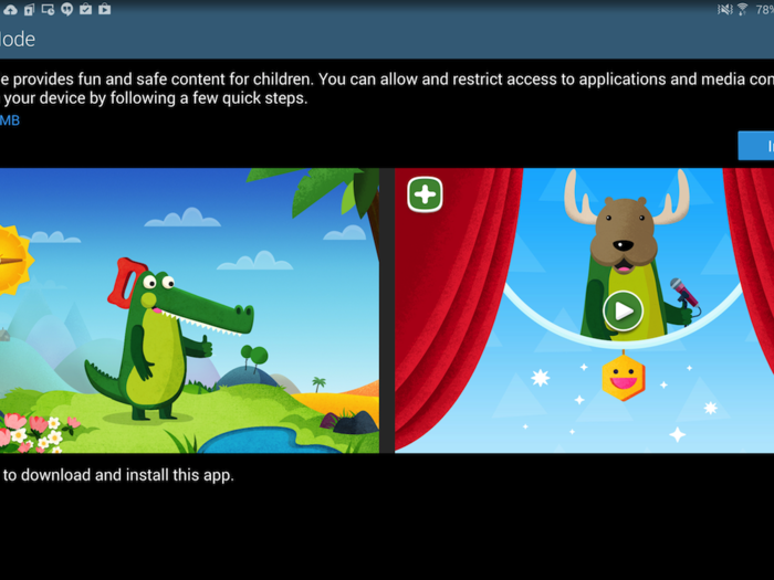 You can enable Kids Mode when your child or younger sibling is using the tablet