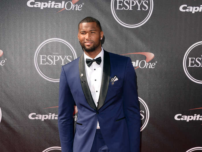 Sacramento Kings player Demarcus Cousins looked sharp in blue.