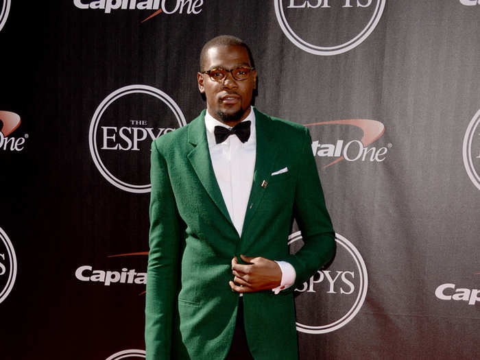 Kevin Durant looked fly in green.