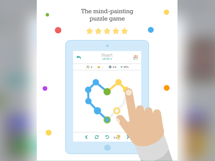 "Watercolors" is a puzzle game where color mixing is a must.