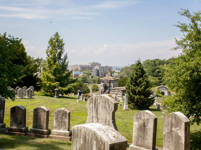 It lies on the last of the terminal moraines (debris formed from Ice Age glaciers) that form the hills in Brooklyn and Queens.