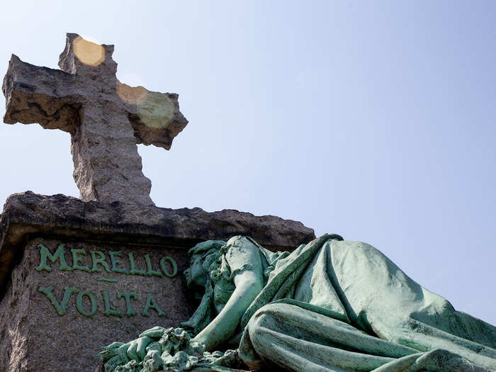 Not every grave marks someone famous. The Merello Volta monument was built for a privileged New Jersey girl, who was killed by one of her family