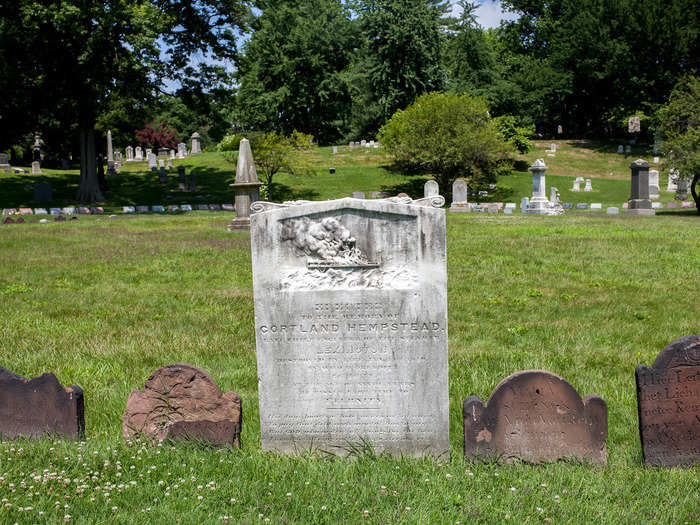 This gravestone was sunk into the ground until Green-Wood