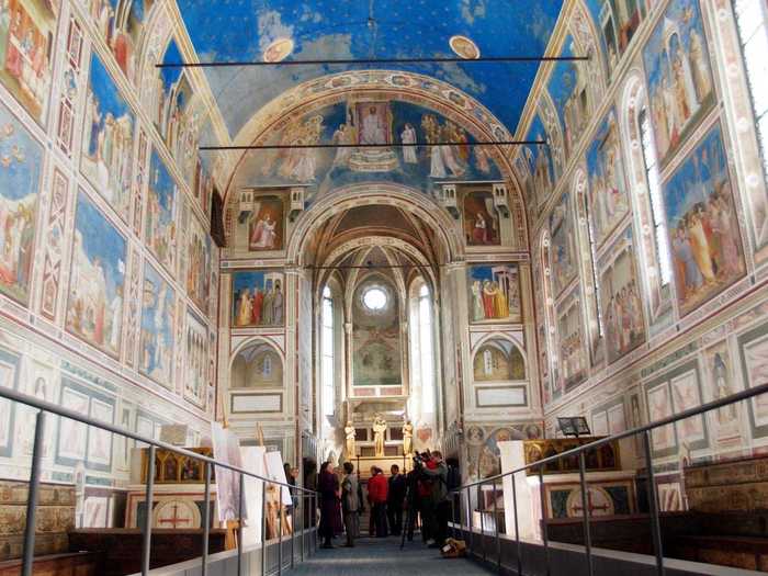 Travel north to view the Giotta frescoes in Padua