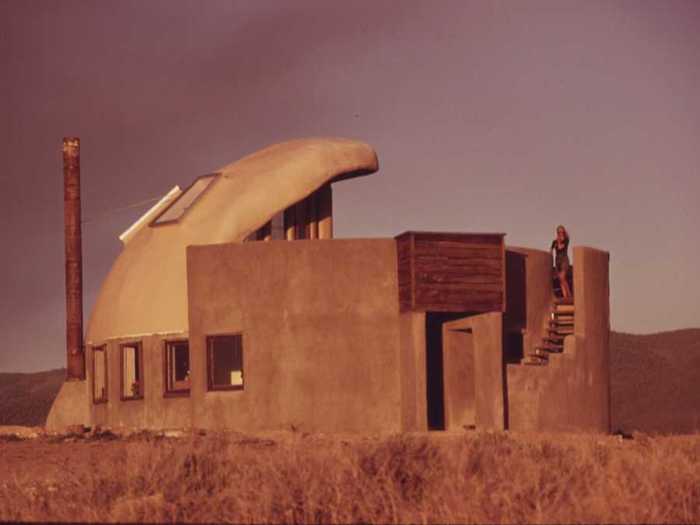 He and his team built the Thumb House in Taos, New Mexico. Shown below, it