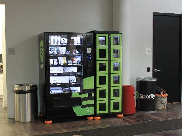 But if any employee needs to buy some headphones to block out the surrounding sound, he can always go to the tech vending machine.