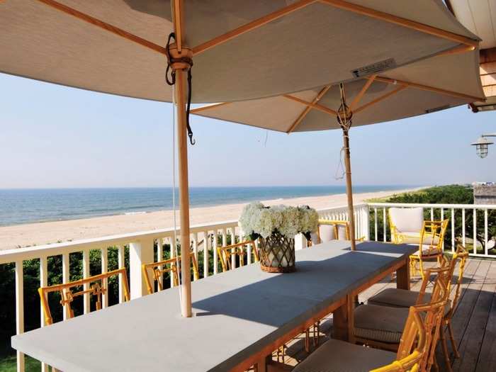 You can gaze off the patio and look at your 145 feet of oceanfront property.