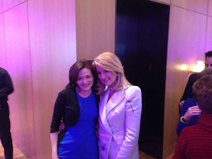 Arianna Huffington and former New York City Mayor Michael Bloomberg threw Sandberg a huge party to celebrate the launch. Former Treasury Secretary Timothy Geithner and AOL CEO Tim Armstrong were among the important people in attendance.