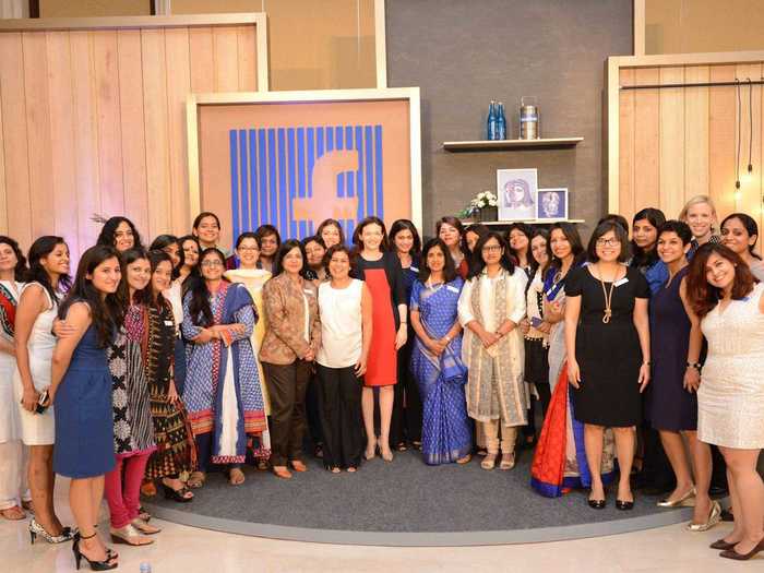 With "Lean In," Sandberg has sparked a feminist movement she hopes spreads across the globe. Her aim is to give women the practical skills they need to reach their goals while encouraging them to support each other in small peer groups she calls "Lean In Circles." Here, she meets with female business leaders in India.