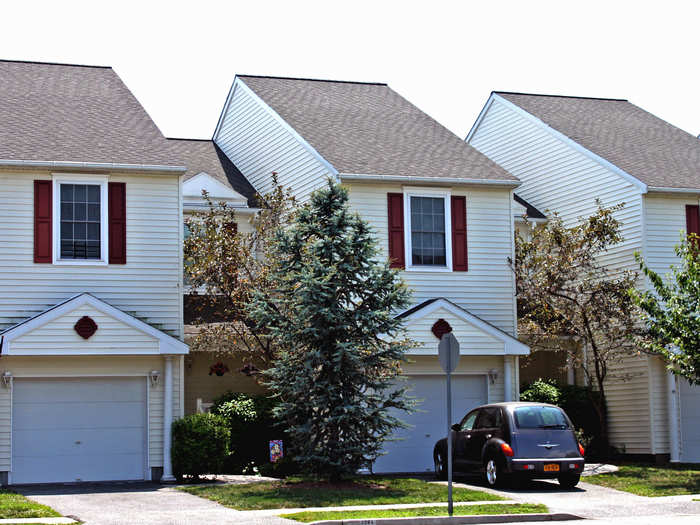 Other officers live in suburban-style townhouses.