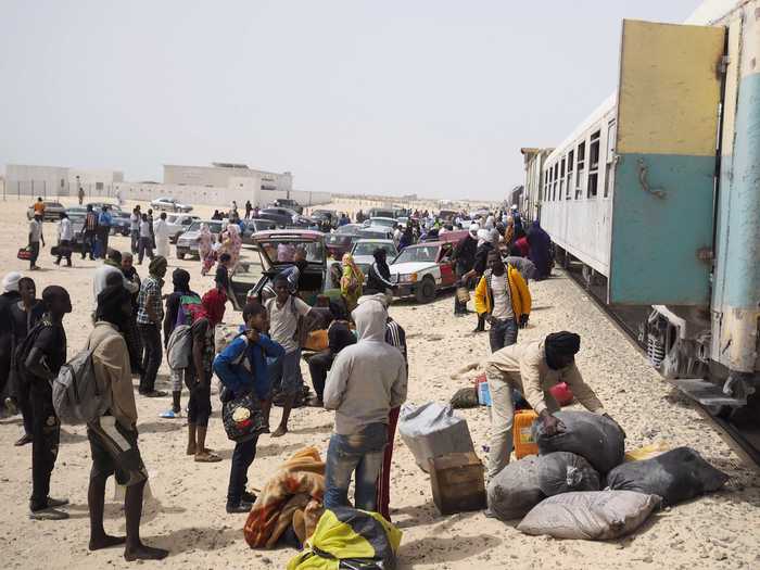 Every day, around 100 people pile on board the train, which isn