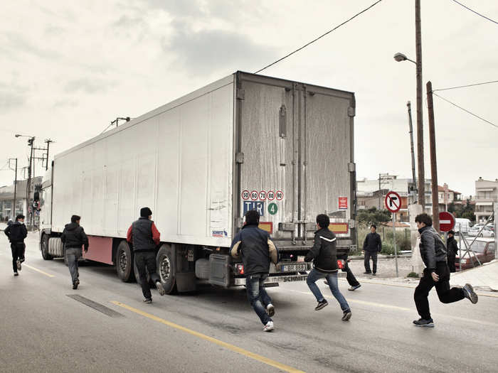 Migrants in Italy often attempt to smuggle themselves to northern European countries like Norway, where conditions are better. They often sneak onto shipping trucks. If border police find migrants in the trucks, they deport them back to Italy and often harass the driver.