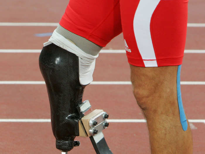 Running prosthetics, like the ones Mullins used and the ones seen below, take the shape of a cheetah leg. They have no heel and can store and release energy like a spring. But for other athletes, it is not always about putting one foot in front of the other.