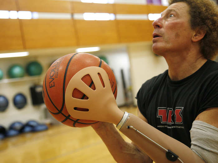 Other attachments can be specially made to hold a basketball.