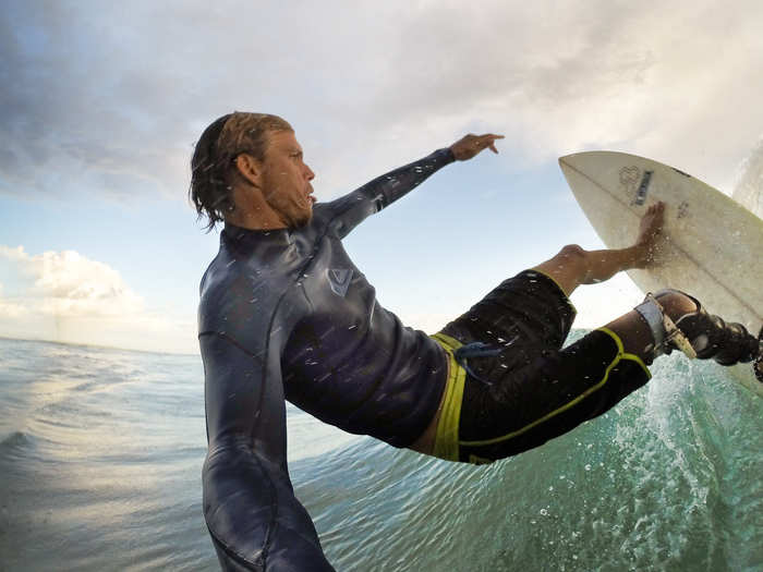 Surfer and photographer Mike Coots, who lost his leg in a shark attack, had to figure out the right flexibility for his prosthetic ankle.