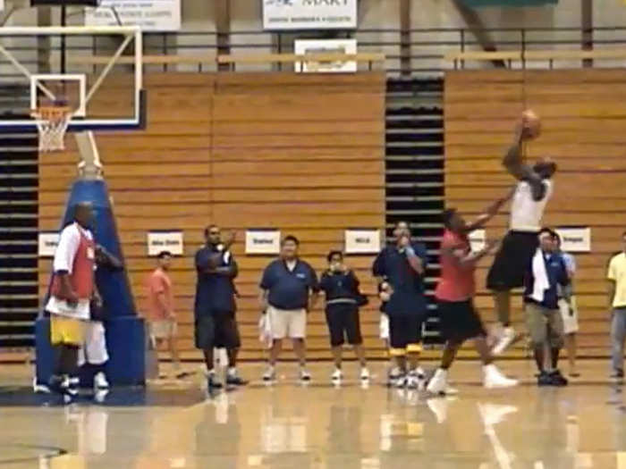 He destroyed top high school prospect O.J. Mayo in a pickup game at age 43.