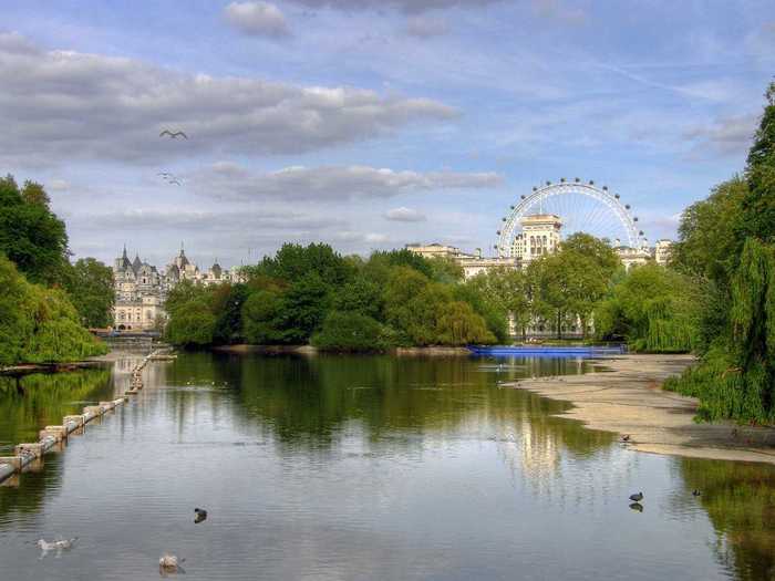 40% of London is green space — and that land area is three times the size of Manhattan.