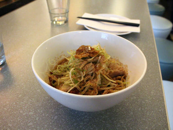 I ordered the Triple Pork, Triple Garlic Mazemen ($15) at the suggestion of the bartender. Whole wheat noodles draped in thick tonkotsu broth were served with slow-roasted pork chashu, bacon, and lots and lots of garlic. Nom.