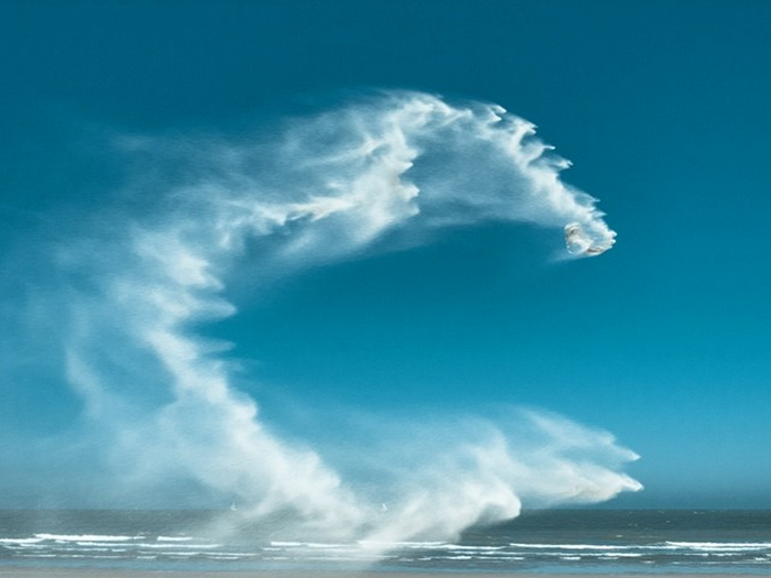 Her series of flying sand photos are some of her favorites.