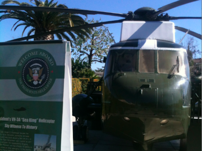 The nine-acre site also houses the helicopter Nixon used for Marine 1 — the same chopper that whisked him away in August of 