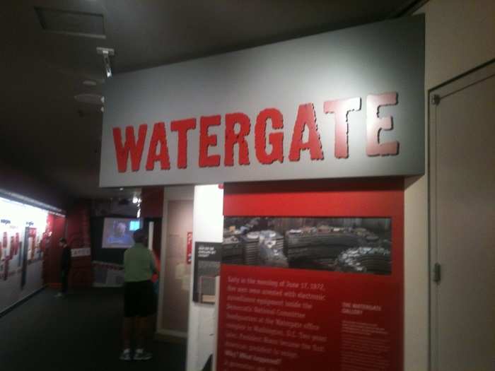 The biggest mystery was how the museum would treat Watergate. As we mentioned in the intro, this exhibit was put together by the National Archives and not the foundation.