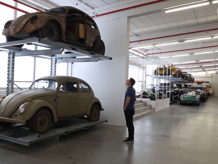 Check out these early Volkswagen Beetles, designed by Porsche