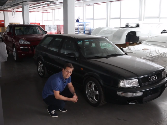 The collection features cars Porsche engineered for other brands, such as this high-performance Audi 80 wagon.