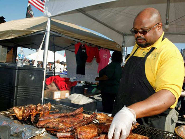 Pig out at the annual two-day Atlanta Bar-B-Q Festival on August 15th and 16th.