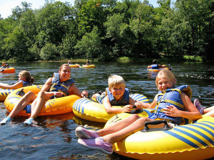 Tube down a lazy river.