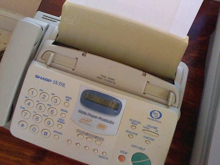 Because email was expensive (and not everyone had it), the fax machine was uber popular.