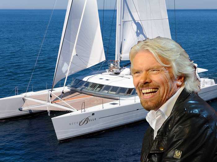 #9 Virgin founder Richard Branson owns a 105-foot catamaran called the "Necker Belle," which he charters out for $110,000 a week. He put the yacht up for sale in March, though he has yet to find a buyer.