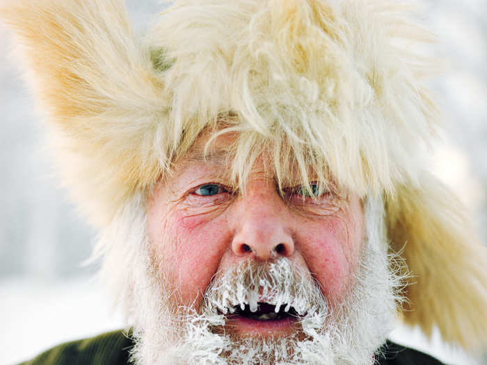 Hans Bengtson, known to everyone in town as "Vild Hasse" (Wild Horse), is a self-proclaimed "master of glibness and a sausage poet.” He sells a wide range of culinary delights from the mountains at the winter market in Jokkmokk, Sweden. The market has been happening without fail every year in Jokkmokk for over 400 years.