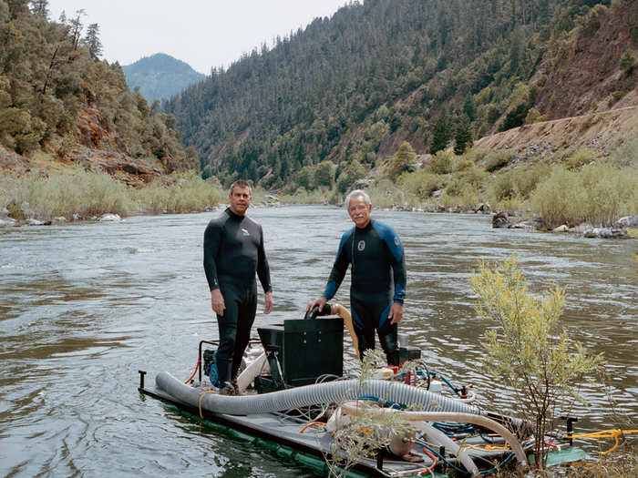 Some search for gold by diving to the bottom of the San Gabriel River. Because the bottom of the riverbed may contain some of the last untouched parts of the area, the potential for large pieces of gold is higher there.