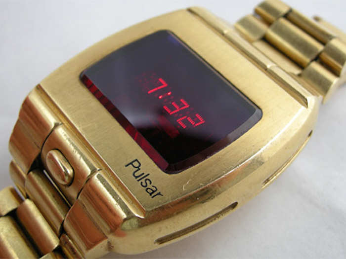 It may not be the iWatch, but Pulsar P1 was the first-ever digital watch, encased in 18-karat gold. It cost $2,100 back in 1972.