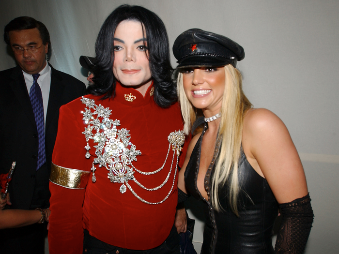 And Britney Spears shared a moment backstage with Michael Jackson.