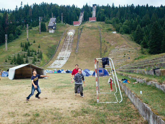 Usage of some sites have become completely discontinued. Eight years after the 1984 Sarajevo Winter Olympics, the Igman Olympic Ski Jumps and the area around it became a battle ground during the Siege of Sarajevo, from 1992 to 1996. Things got so bad that the former medal podium was used for executions.