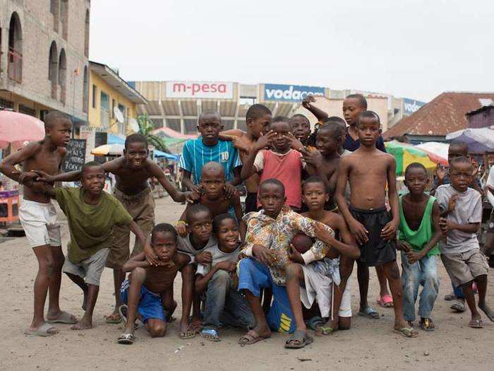 "What’s the score?" "2 - 0" "Who scored the goals?" "I scored them both." (Kinshasa, Democratic Republic of Congo)