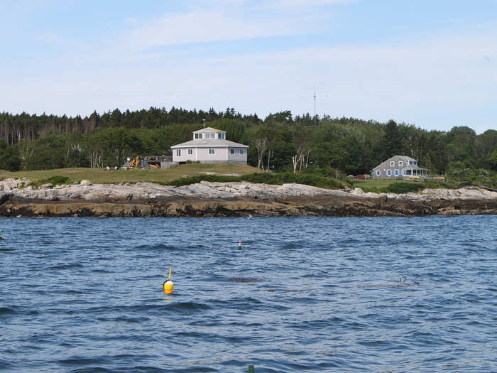 Most of these traps will sit on the bottom of the ocean overnight and get pulled up — hopefully filled with lobsters — the next day.