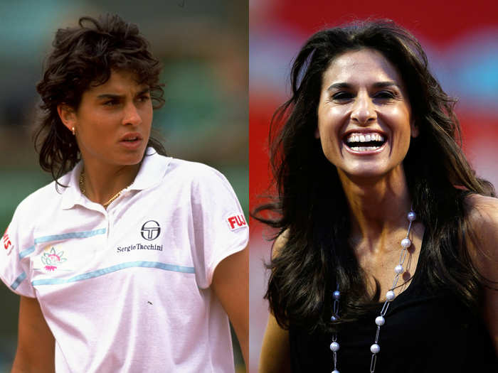 Gabriela Sabatini, 44, of Argentina, won two Grand Slam titles (one in singles and one in doubles), and a silver Olympic medal (1985-1996).