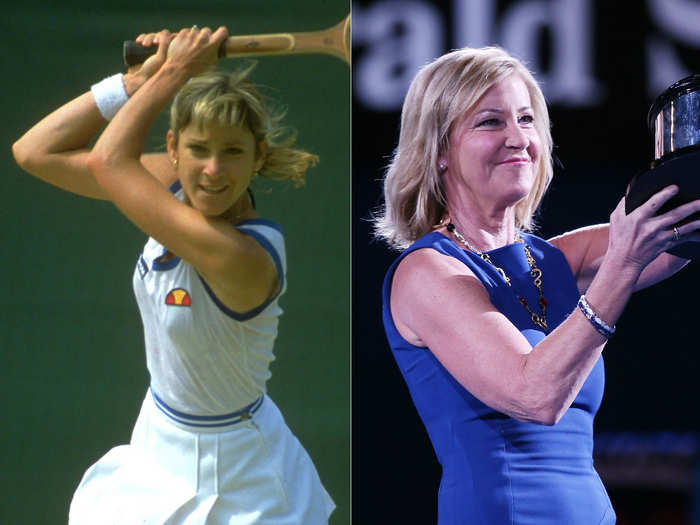 Chris Evert, 59, won 18 Grand Slam singles championships. She now commentates for ESPN (1972-1989).