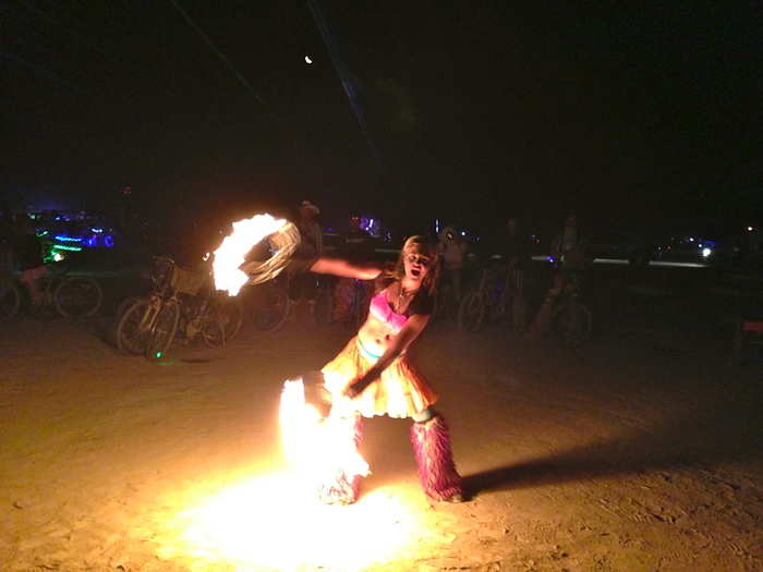 There were fire dancers.