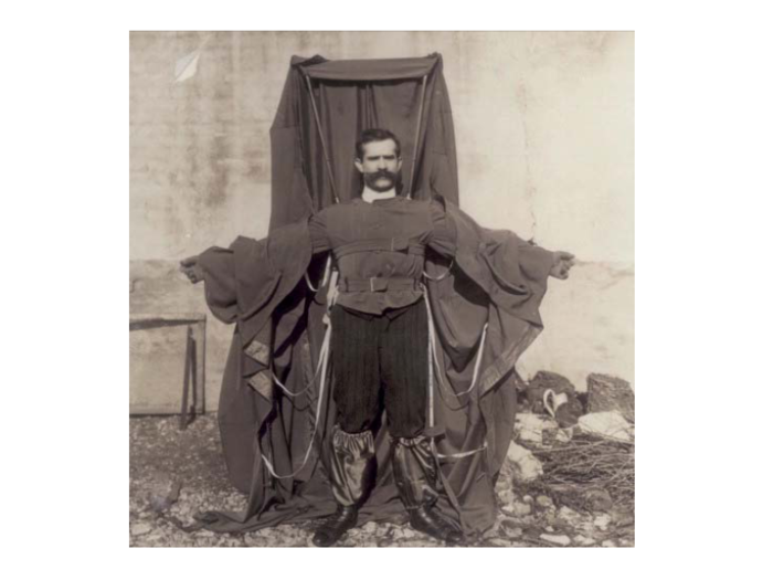 15. "The Flying Tailor" jumped off the Eiffel Tower and attempted to fly with his clothes-parachute.