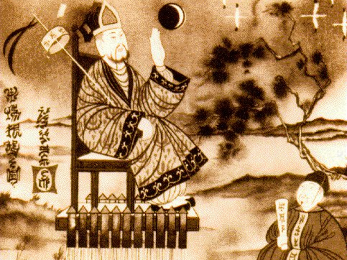BONUS: Legend has it that a 16th century Chinese local government official tied 47 rockets to a chair and tried to fly to the moon.