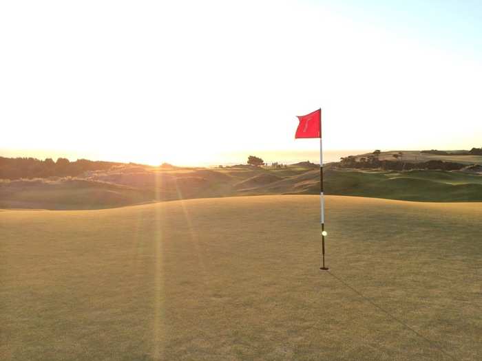 Golfing as the sun drops... there