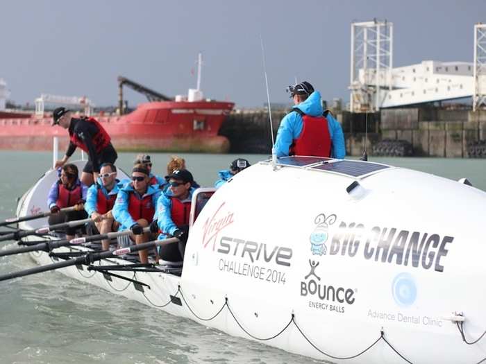 Once the team arrived in Dover, the plan was to row 22 miles across the English Channel in the Britannia III. Though the rest of the team had little experience with rowing, Core member Fiona Waller was once part of a 4-woman team that crossed the Indian and Atlantic Oceans.