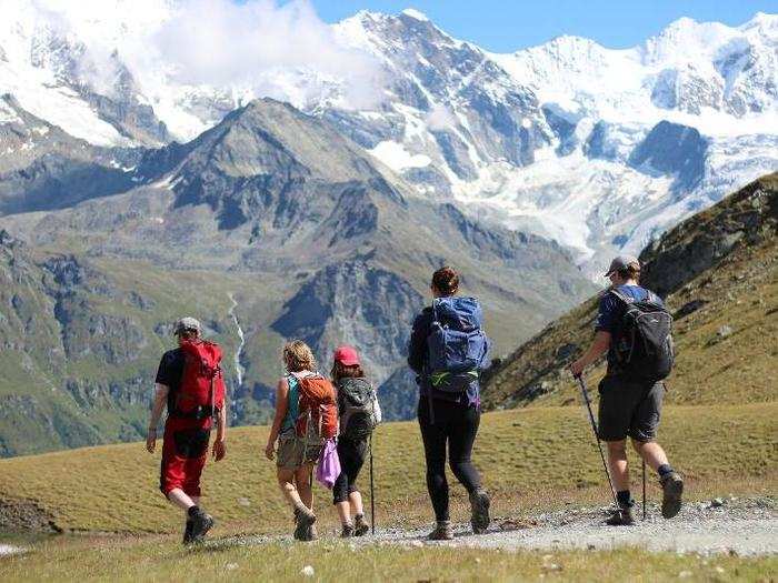The Core Team was joined by about 40 other hikers on the iconic Haute Route trail, a challenging trek that offers amazing panoramic views of the Swiss Alps.